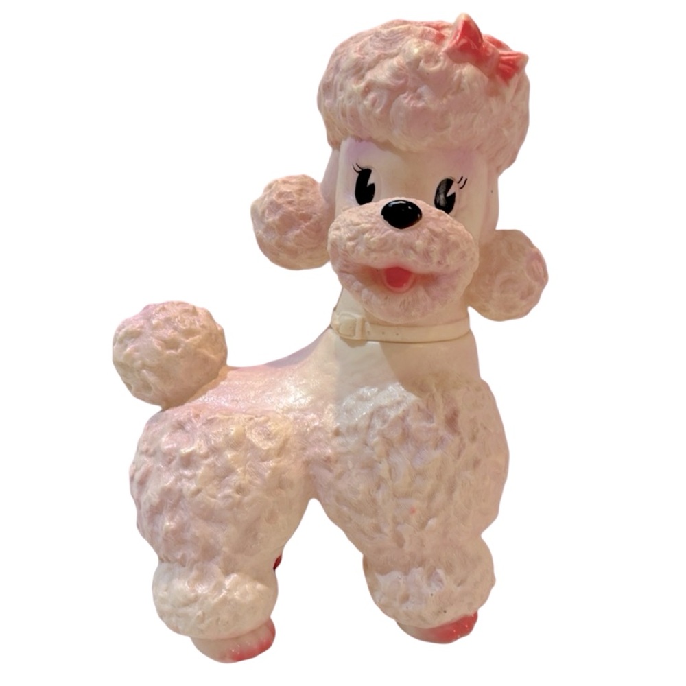 Vintage Rare The Sun Rubber‎ Company 1968 Squeak Poodle Dog Children’s Toy